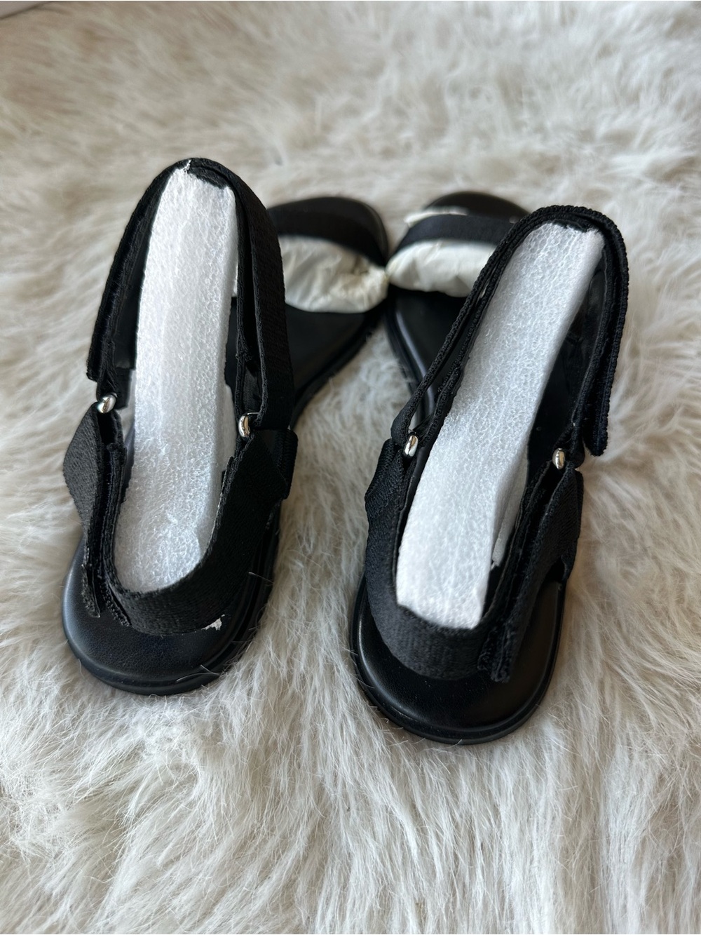 Black Women's Adjustable Strappy Sandals 5.5  new in the box - Picture 6 of 16